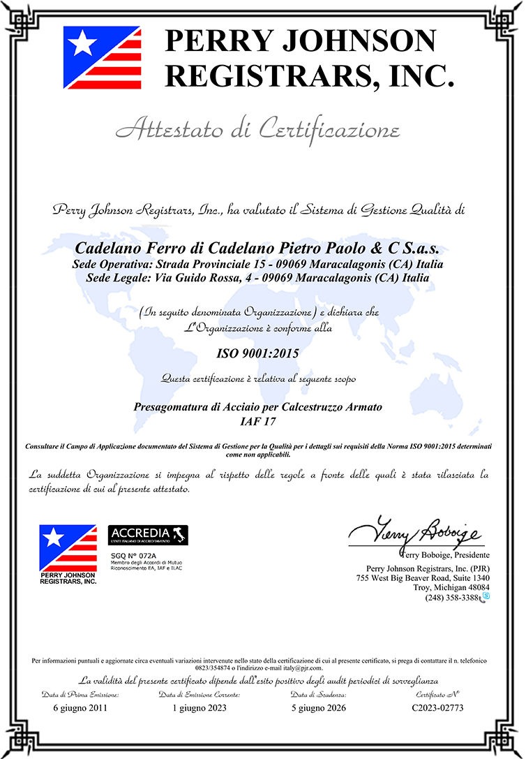 Certificazione ISO 9001